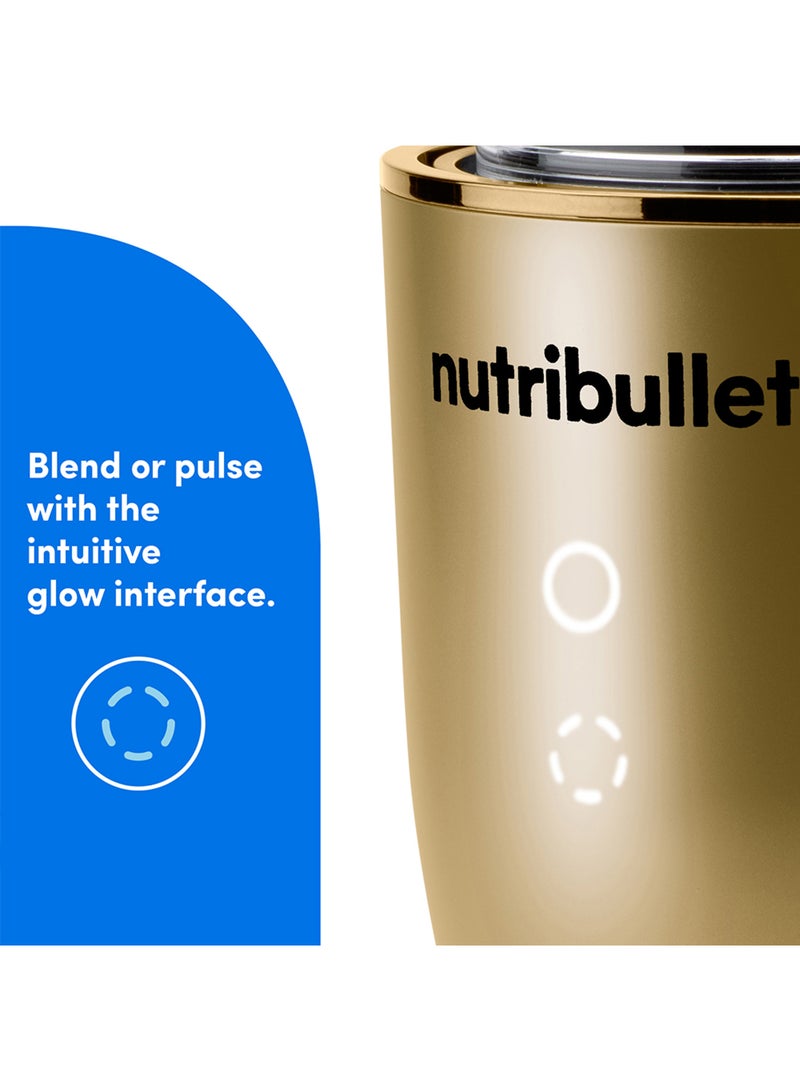 nutribullet Ultra 1200W High-Speed Blender, Multi-Functional, Quiet Motor, Tritan™ Renew Cups, Rapid Extractor Blades, BPA-Free, Shatter-Resistant, Glow Interface, 900 ml,  NBU-500G, 1-Year Warranty, Gold 900 ml 1200 W NBU-500G Gold - Image 4
