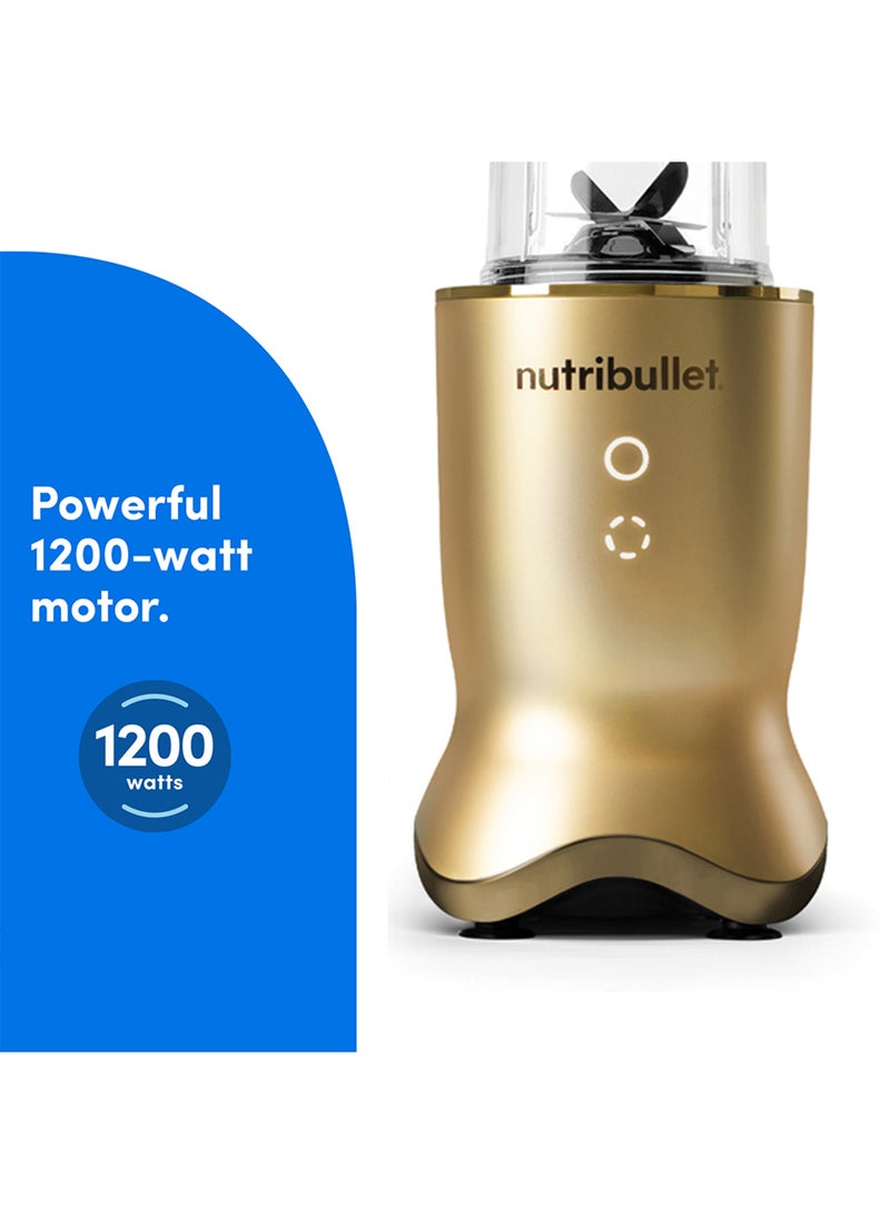 nutribullet Ultra 1200W High-Speed Blender, Multi-Functional, Quiet Motor, Tritan™ Renew Cups, Rapid Extractor Blades, BPA-Free, Shatter-Resistant, Glow Interface, 900 ml,  NBU-500G, 1-Year Warranty, Gold 900 ml 1200 W NBU-500G Gold - Image 3