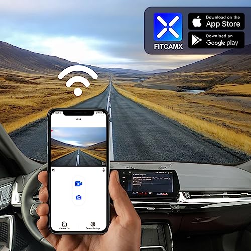 FITCAMX كاميرا داش فيت كام إكس 4K مناسبة لسيارة بورشه 911 992 كاين 9YA 9Y0 9Y3 باناميرا 971 تايكان (موديل A)، مظهر OEM، فيديو UHD 2160P، واي فاي مدمج وتطبيق، تسجيل متكرر، مستشعر ركن، بطاقة 64GB - Image 5