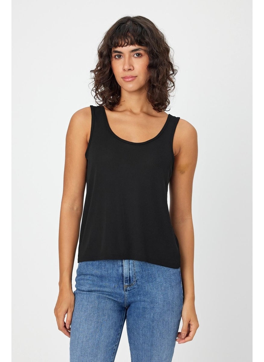 Alexander Gardi Thick Strap U Neck Ribbed Women's Tank Top (B24-0068)  - Image 2