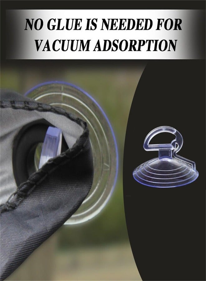 Car Sunshade Suction Cups, 30pcs Powerful Pull Ring Dovetail Sucker Hooks, Multi-Purpose Window Suction Cups for Kitchen Bathroom, Car Accessories  - Image 3