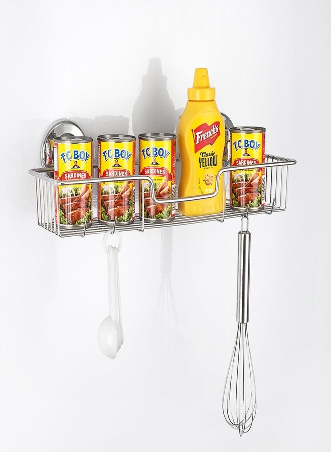 SANNO Suction Cup Shower Caddy Storage Combo Organizer, No Damage Bath Shelf Suction Cup Shower Basket,Rustproof Wire Bathroom Accessories - Rustproof Stainless Steel - Image 2