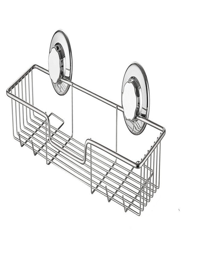 SANNO Suction Cup Shower Caddy Storage Combo Organizer, No Damage Bath Shelf Suction Cup Shower Basket,Rustproof Wire Bathroom Accessories - Rustproof Stainless Steel - Image 1