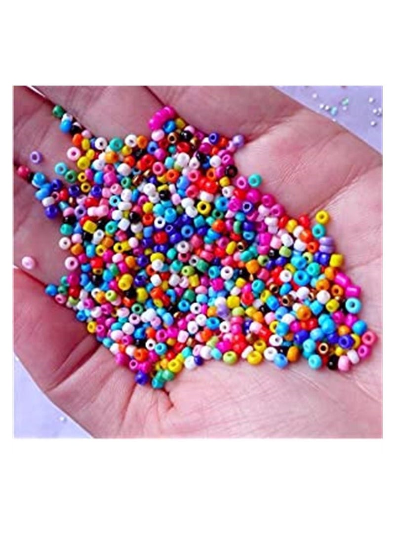 Generic - 2MM Bracelet Beads for Jewelry Making Kit DIY 24 Grid Solid Color Bead Paint Bead Set Art and Craft with Rolls of Elastic String  24000 Tablets 1 Box - Image 1