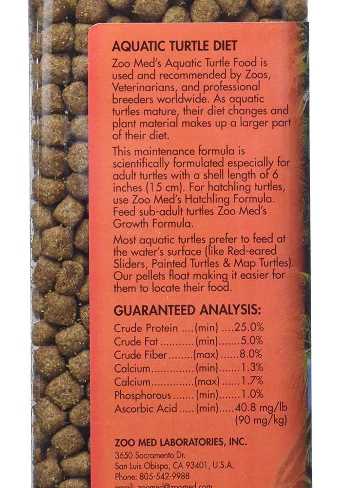 Zoo Med Natural Aquatic Turtle Food - 12 oz Maintenance Formula with Added Vitamins and Minerals - Image 2