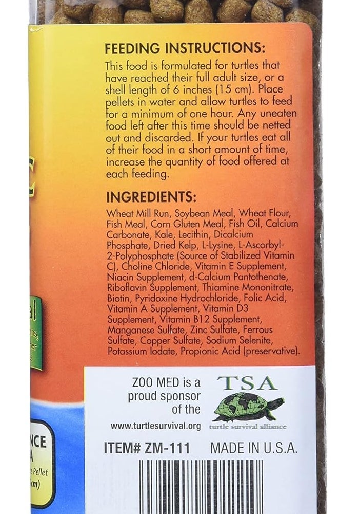 Zoo Med Natural Aquatic Turtle Food - 12 oz Maintenance Formula with Added Vitamins and Minerals - Image 4