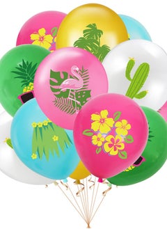 Mordely Hawaiian Birthday Party Decorations for Girls Boys Flamingo Pineapples Cactus Happy Birthday Banner Balloons Cake Cupcake Toppers for Summer Luau Hawaii Aloha Tropical Beach Theme Party Supplies  - Image 5