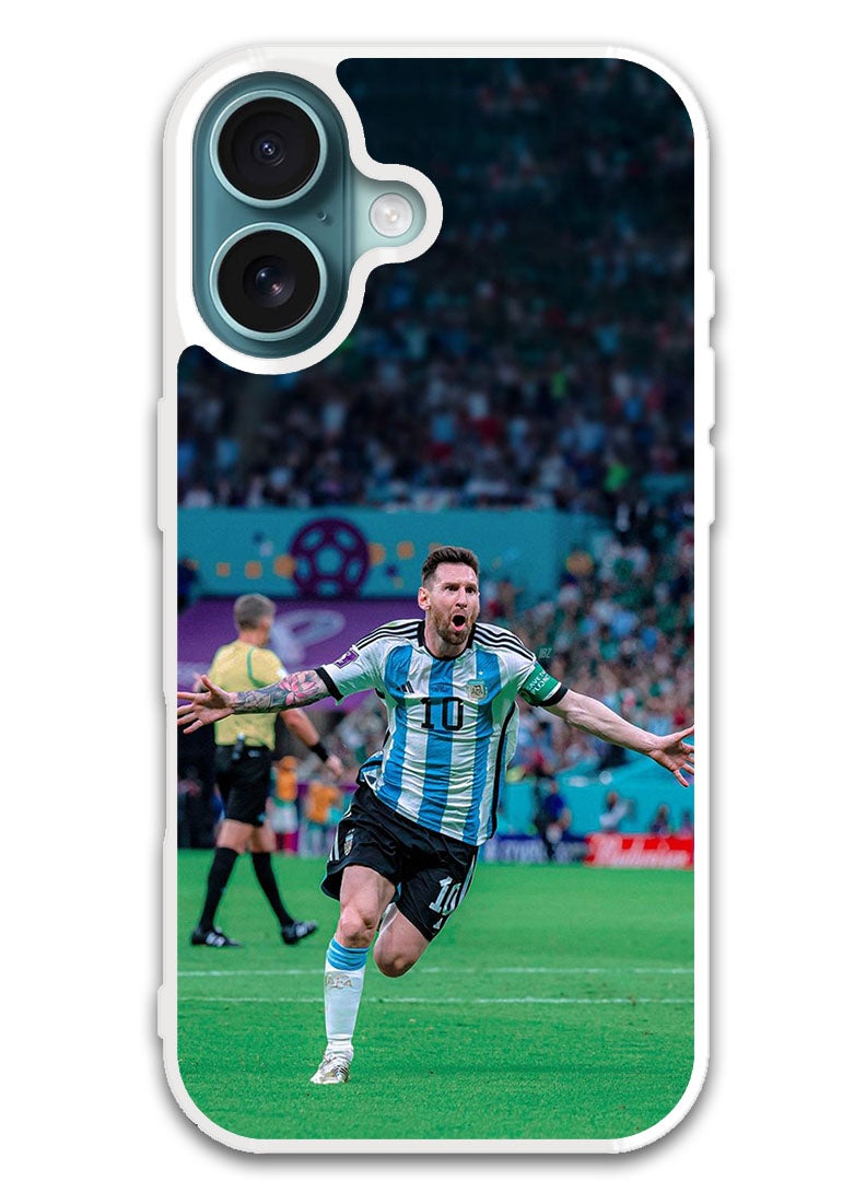 Theodor Protective Case Cover For APPLE IPHONE 16 Messi (7) (White Bumper) - Image 1