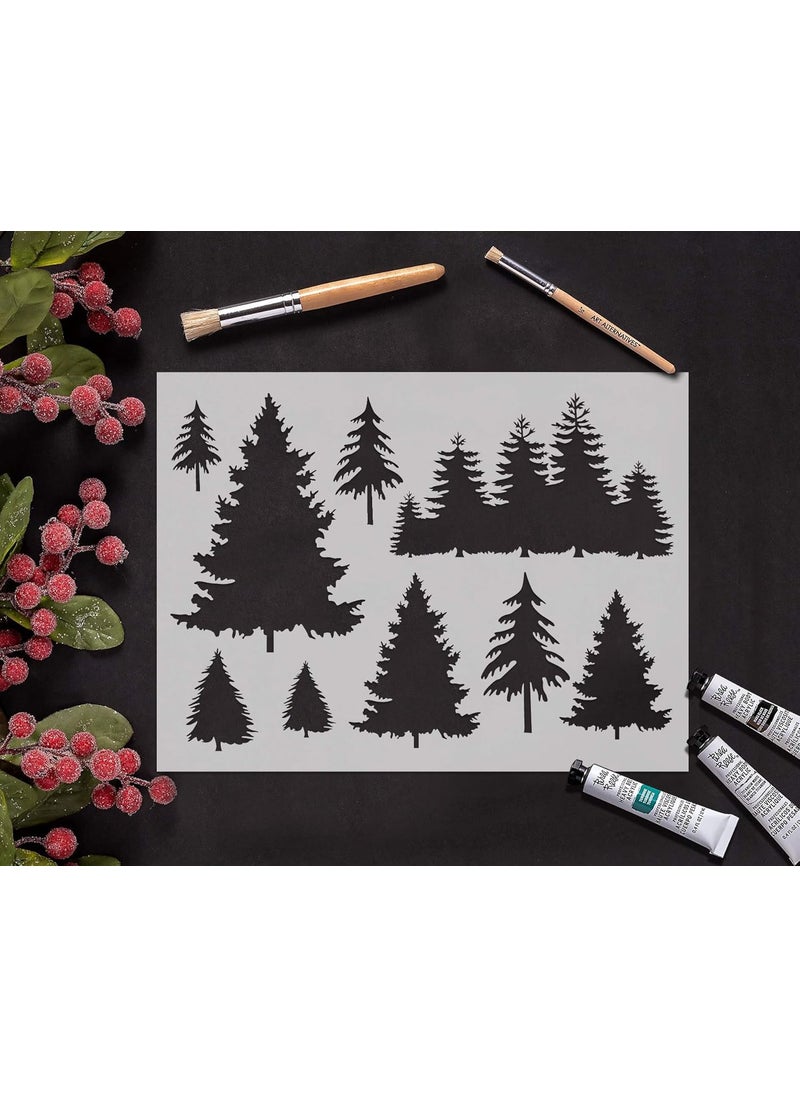 G GSS Designs GSS Designs Tree Decor Stencil - Large Tree Stencil (12x16 Inch) for Painting & Craft - Window Wall Furniture Fabric Wood Stencils -Reusable Template(SL-031)  - Image 4
