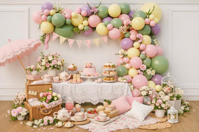 Beaumode Dusty Green Pink Yellow Purple Balloon Arch Kit for Wildflower Baby In Bloom Baby Shower Girls Birthday Love in Bloom Bridal Shower Boho Garden Boho Tea Party Decoration - Image 3