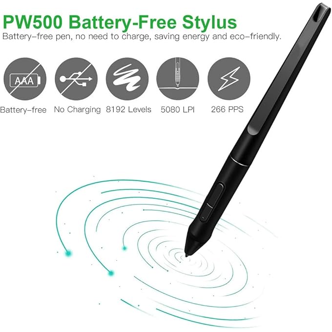 rayihni قلم PW500 ل HUION KAMVAS PRO 22 ل INSPIROY Q11K V2 Q620M GT-221 GT2201 لوح الرسم الرقمي قلم رسم - Image 2