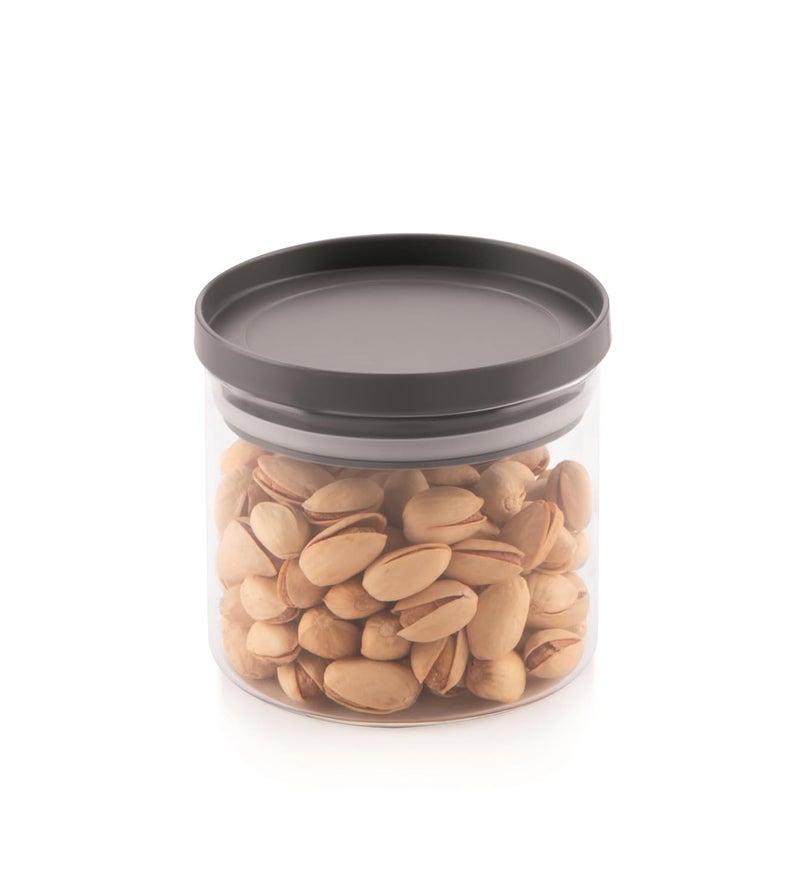 ATTRO Glassox Borosilicate Round Glass Storage Jar with Airtight PP Lid Odorless Durable and Safe Food Storage Jar Container 500ml - Image 1