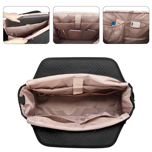 Fasrom Teacher Tote Bag for Work Women, Large Teacher Bags and Totes with Laptop Compartment to Organize Teaching Supplies and More, Black (Empty Bag Only) - Image 2