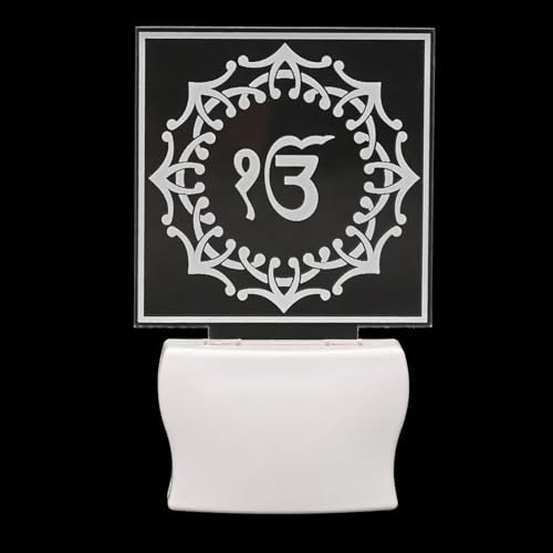 Somil 3D Illusion Ek Onkar Multi Colour LED Night Lamp, Self Color Changing, Dia: 5 X 10 X 5 Cm - Image 1