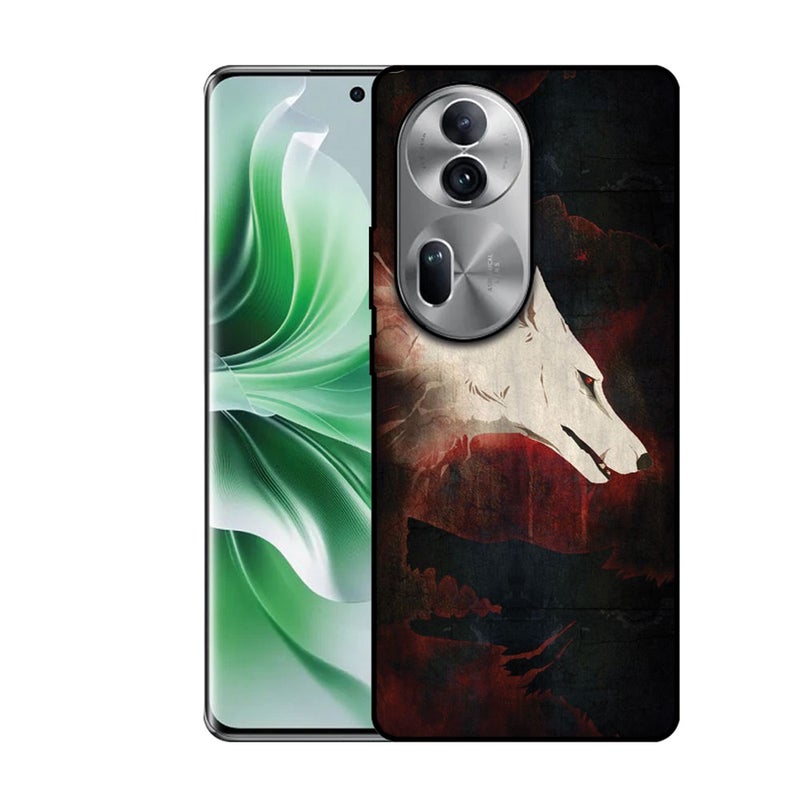 EYE CATCH Printed Protective Case Cover For Oppo Reno 11-  White Wolf - Image 1