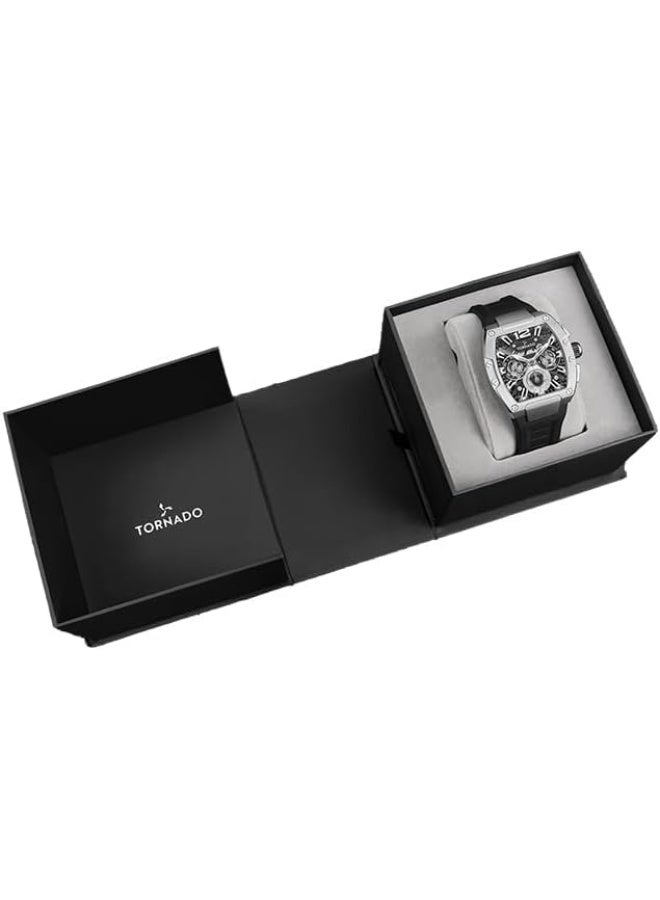 Tornado Xenith Men's VX9J, High Precision Japanese Quartz Movement Watch, Multi Function Display and Premium Flexible & Durable Silicone Strap - T23105-SSBB, Black - Image 5