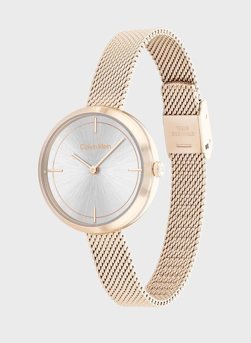 CALVIN KLEIN Beam Mesh Strap Analog Watch