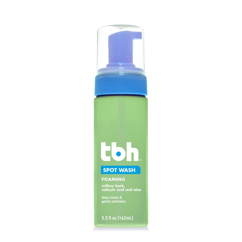 TBH Kids Spot Foam Face Wash Gentle Daily Cleanser for Preteens Teens Salicylic Acid Willow Bark for Oily Sensitive Skin Sulfate ParabenFree 55 oz