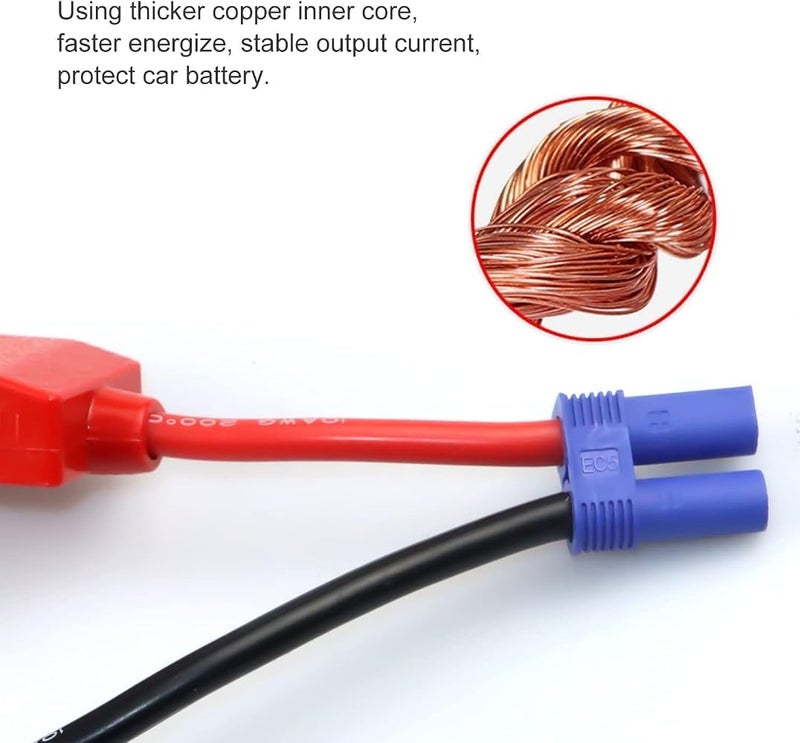 OSHIMA EC5 Jump Starter Cable, Jumper Cable for Emergency Portable Car, Extension Charging Cable with Battery Clamps, Universal for Vehicle, SUV, Truck, RV - Image 3