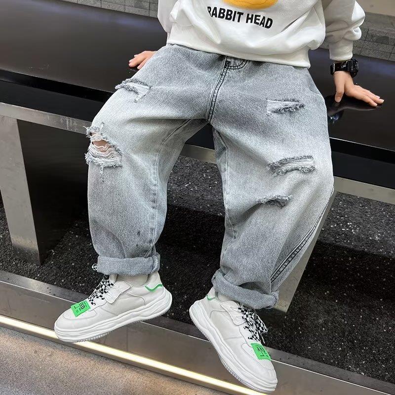 2023 Boys Summer Mosquito-proof Jeans Retro 