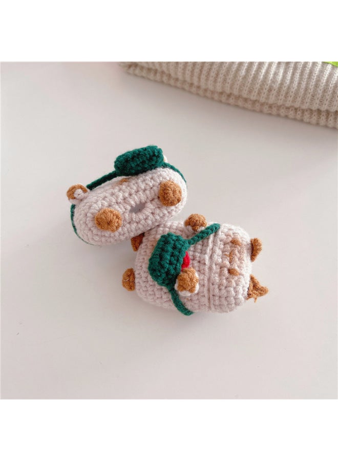 Knitted Backpack Kitten For Apple AirPods4 Generation Pro2 Bluetooth Headset Protective Cover 1/2/3 Generation Soft Shell-Color:Knitted Backpack Kitten-Applicable Model:Airpods1/2 Generation Universal  - Image 5