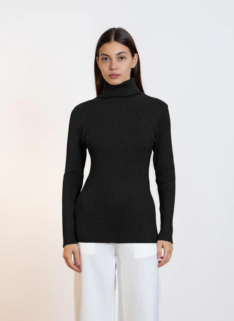 شايبس RIBBED HIGH-NECK TOP