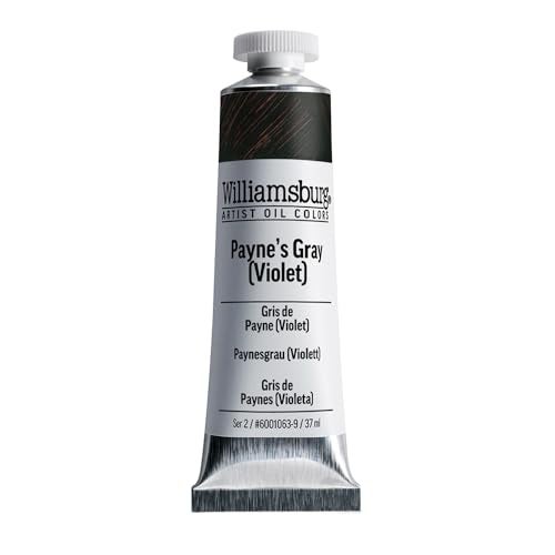 Williamsburg Artist Oil Colors by GOLDEN, Payne's Gray (Violet), 37 ml tube, Professional Oil Paint, Semi-Opaque - Image 1