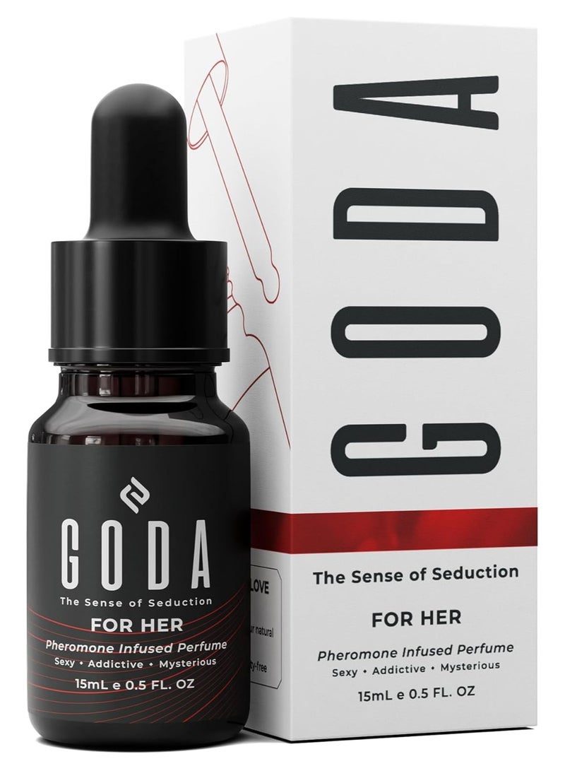 GODA Pheromones Perfume for Women – The Original – Long-Lasting Women's Fragrances with Jasmine and Rose, Vegan & Cruelty-Free – 15ml/0.50 fl. oz