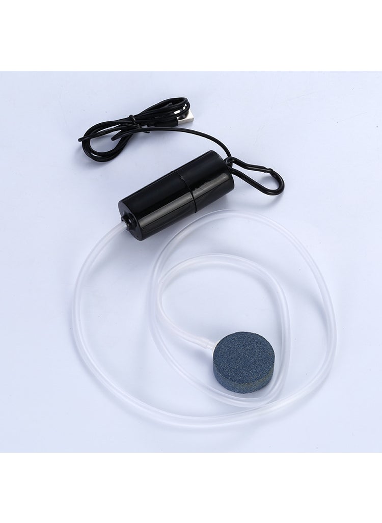 Generic - Oxygen pump USB portable fish tank fish farming aquarium supplies small oxygen pump ultra-quiet fishing aerator Black-small volume-gas plate Black-small volume-gas plate - Image 1