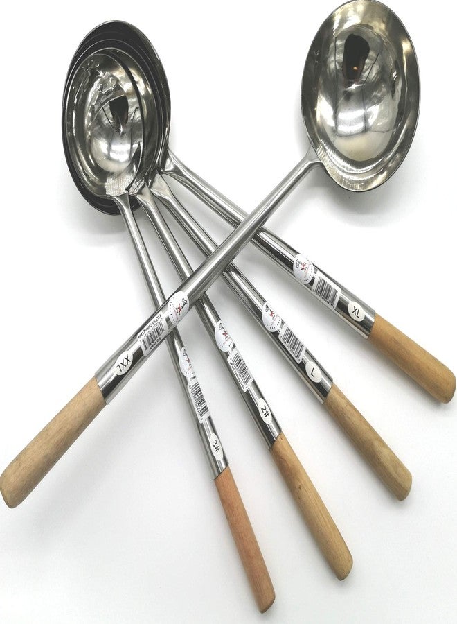 iPro Kitchenware 6 oz Chinese Cooking Ladle *(Width: 4-1/4" x Length: 17") Size: Small - Image 4