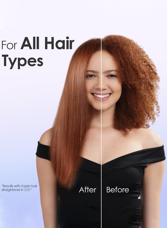 MoeHair Ceramic Hair Straightener with Negative Ions & LCD Display | 15-Second Heat-Up, Up to 230°C,5 Temp Settings & 360° Rotatable Cord,Lasting Results for Curl/Wave/Straighten Hair,MO-5083B,White - Image 5