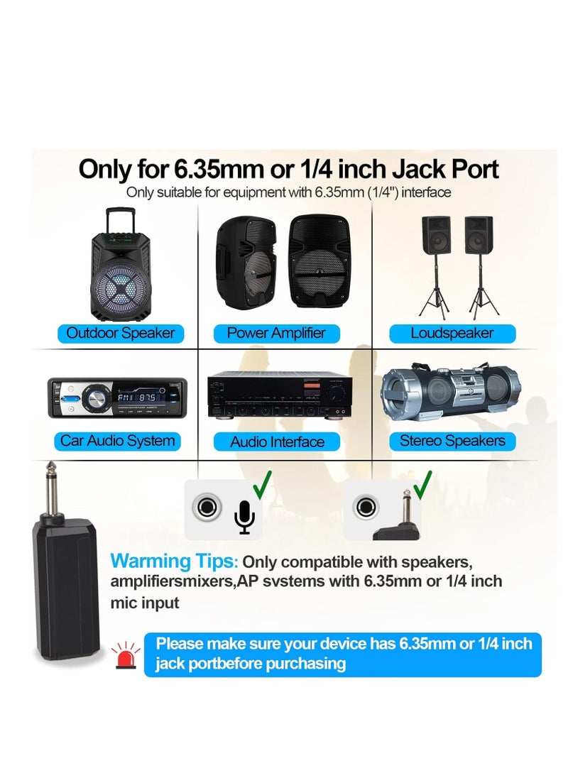 JAJEEK Wireless Microphone System – Dual UHF Wireless Metal Dynamic Microphone with Rechargeable Receiver, 200ft Range, Ideal for Karaoke, Church, Speeches, Weddings, Singing, and Classrooms - Image 4