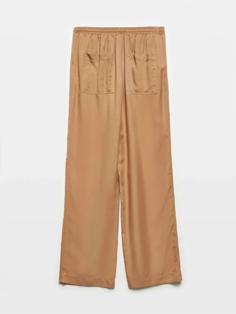 ديلفين Dilvin Women's Tencel Wide-Leg Trousers