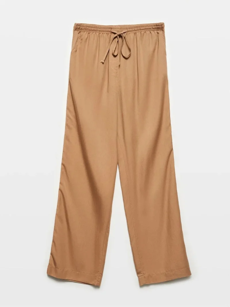 ديلفين Dilvin Women's Tencel Wide-Leg Trousers