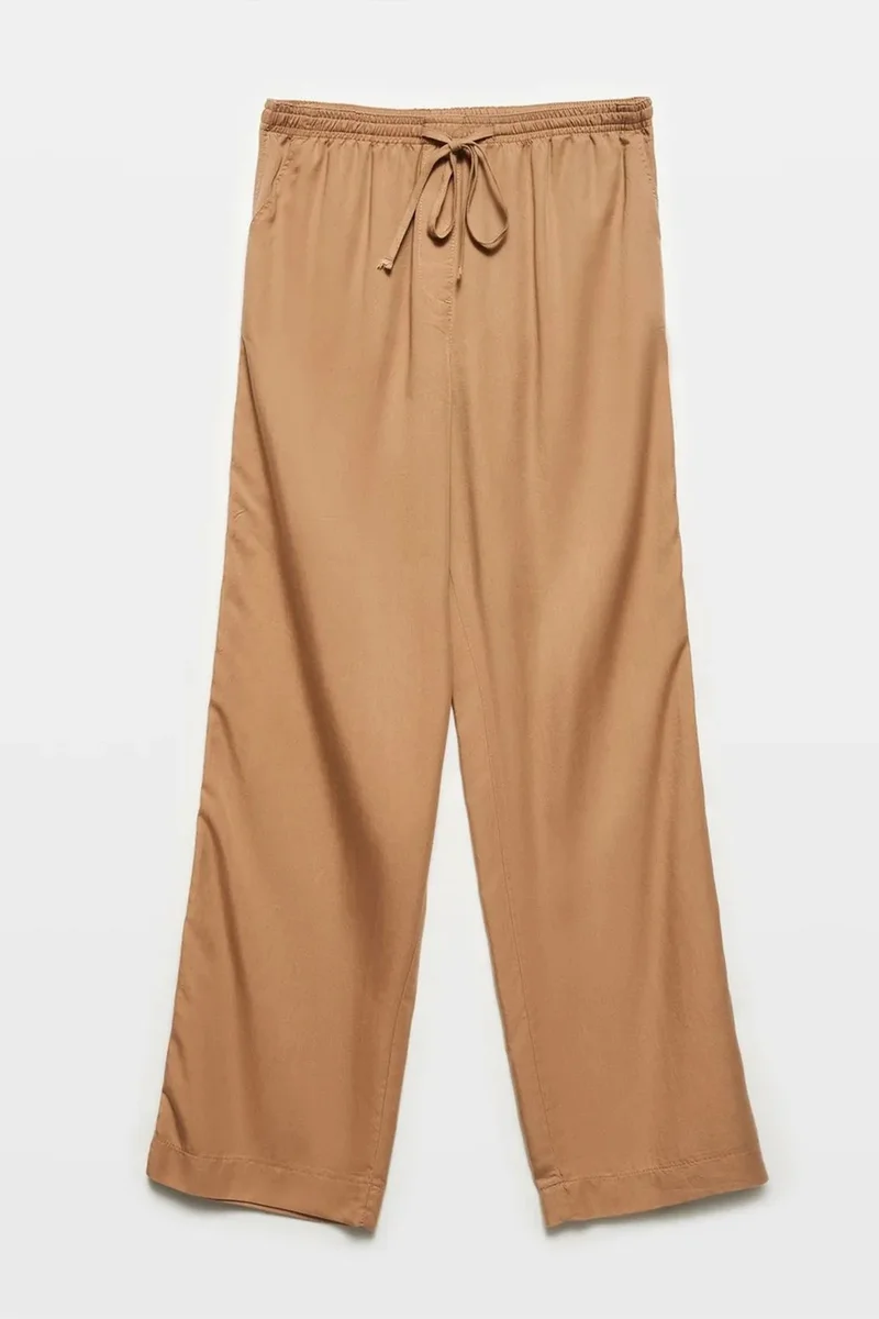 DILVIN Women's Tencel Wide-Leg Trousers