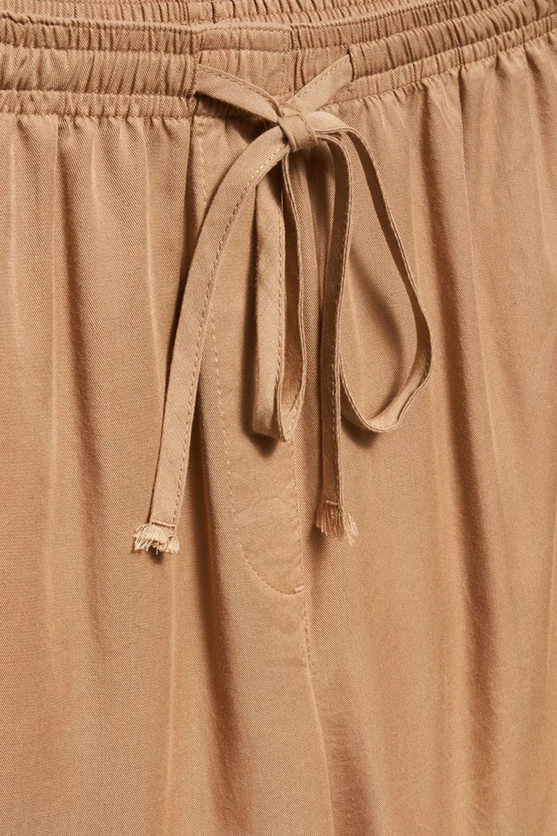 Dilvin Camel Brown DILVIN Women's Tencel Wide-Leg Trousers for Women | Best Price UAE