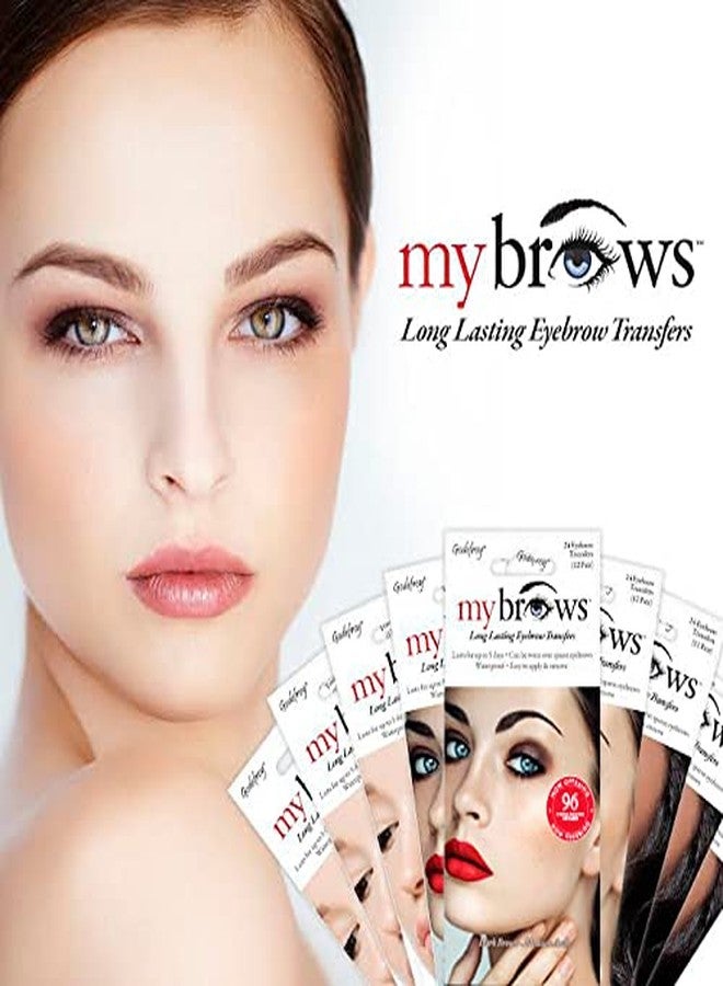 Godefroy MyBrows Long Lasting Eyebrow Transfers, Medium Arch, Natural Black, 48-Pairs of Brows (96 Individual transfers) - Image 2