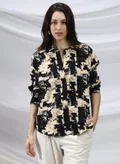 Campus Sutra Onyx Black & Buff Beige
