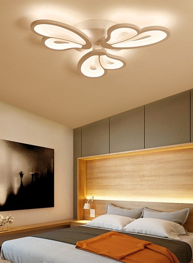 Living room and bedroom ceiling lights - new LED, simple and modern, with flower-like and butterfly patterns, Nordic style, suitable for dining room and study, with eye-friendly design. - Image 1