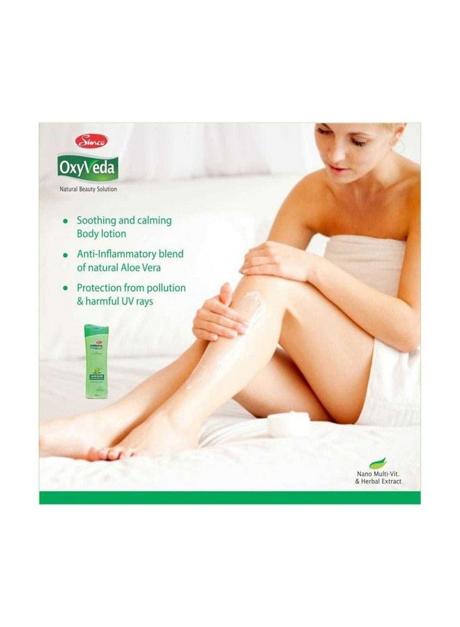 Simco Oxyveda Aloe Glow Multibenefit Body Lotion 500 Ml ; Nourishing Body Lotion With Aloe Vera & Shea Butter ; Moisturizing Body Lotion For Smooth & Healthy Skin - Image 3