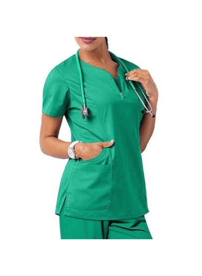 Loquat Womens Medical Scrubs Set Medical Uniform Set Turquoise Green - Image 1