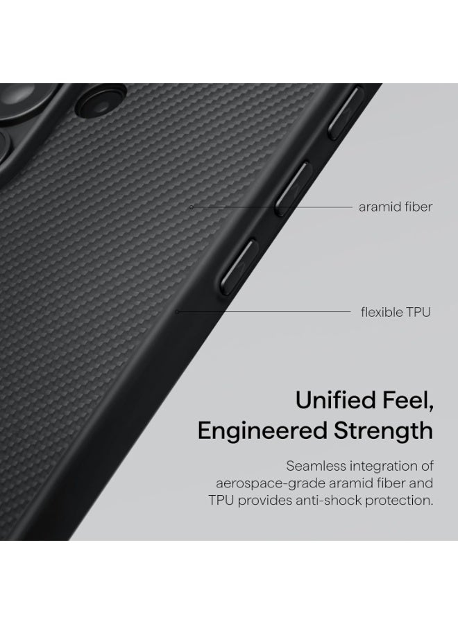 pitaka for Samsung Galaxy S26 Ultra Case, 6.9 Inch, Compatible with MagSafe, Military Protective S26 Ultra Case with Aaron Button, Aramid Fiber Woven [Cairn Case - Black/Grey] - Image 4