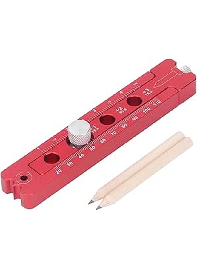 Aluminum Alloy Woodworking Circular Drawing Tool With 2 Pencils And British System Scale - Image 1
