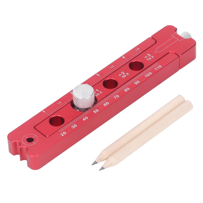 Aluminum Alloy Woodworking Circular Drawing Tool With 2 Pencils And British System Scale - Image 2