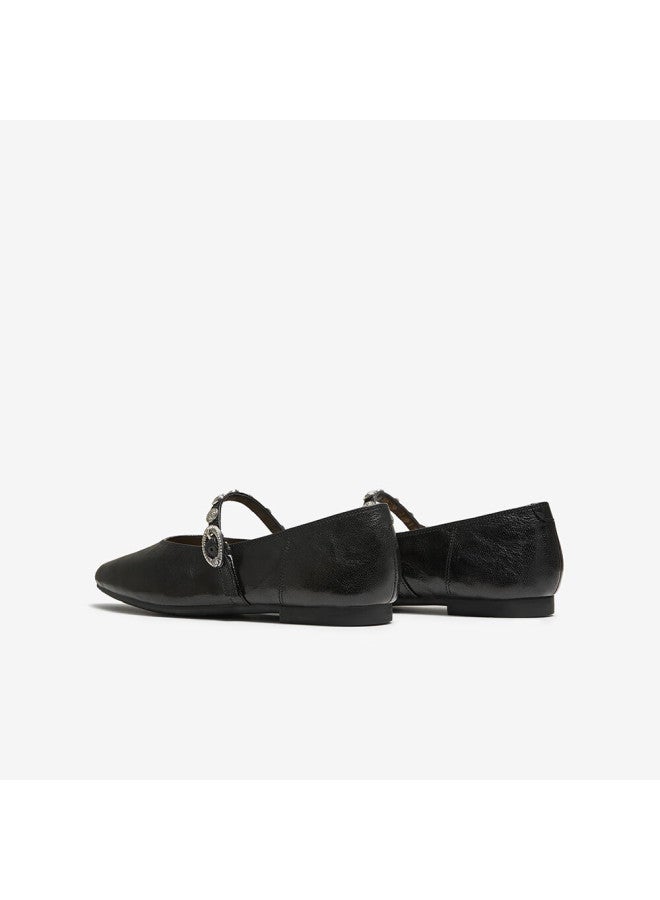 Basto 25 Autumn Mary Jane Vintage Low-cut Women's Flats Bn756cq5 Black Size 38 - Image 2