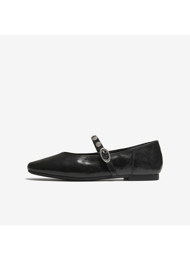 Basto 25 Autumn Mary Jane Vintage Low-cut Women's Flats Bn756cq5 Black Size 38 - Image 1