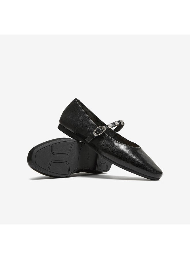 Basto 25 Autumn Mary Jane Vintage Low-cut Women's Flats Bn756cq5 Black Size 38 - Image 3