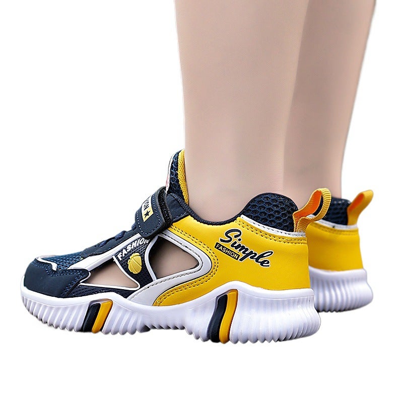 Boys Sandals Summer Mesh Breathable Children'S Torre Shoes Large Children'S Hollow Toe Baotou Boys - Image 5