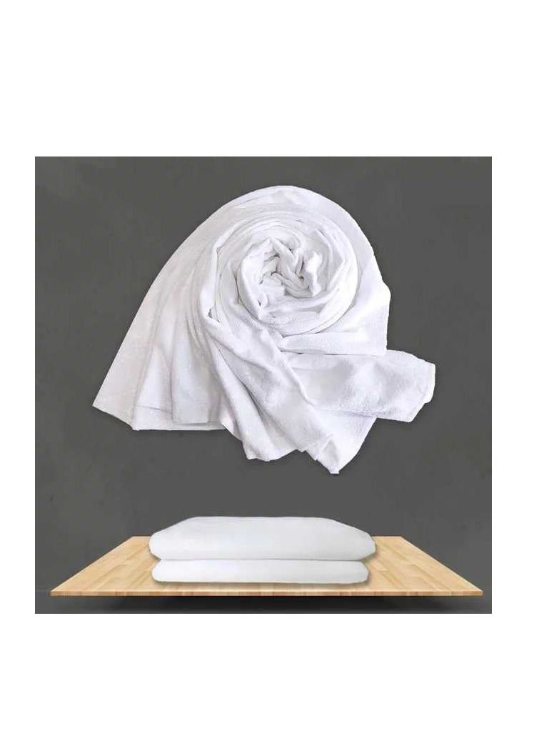REBENUO Original Men's Hajj Umrah clothing Ahram 100% Cotton Super Soft 2 Pcs Towel Set.(top and Bottom) 43X83 inch New Dry Fast Microfiber Woven Technology WEIGHT 1000 GRAMS. Ahrams Waterproof Belt  - Image 2