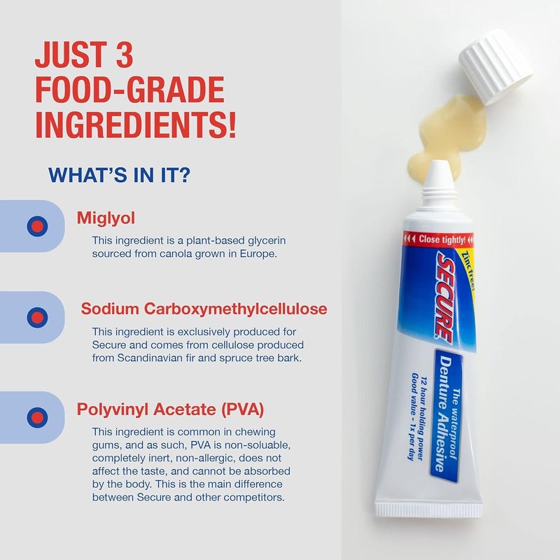 Secure Denture Bonding Cream 14 Ounce 2 per case - Image 5